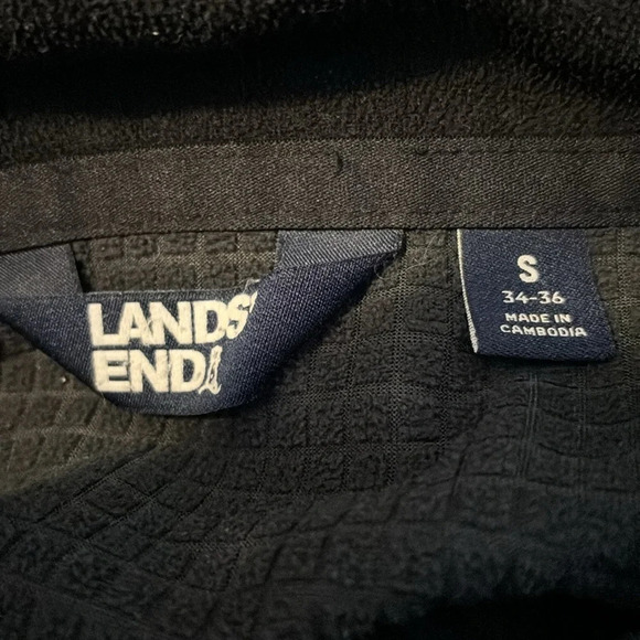 Lands’ End men’s black full zip fleece jacket size small - Picture 8 of 9